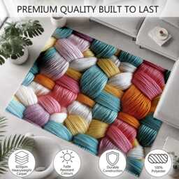 White Pink Blue Chunky Woven Texture Rug Non-Slip Soft Area Carpet Bedroom Living Room Hallway Mat Decor - Made in UK - thumbnail 3