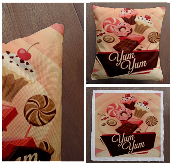 Yum Cake Sweets -Cushion Cover Case Or Stuffed With Insert