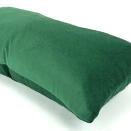 Forest Green Velvet Pillow Case, Heavy Cotton Lumbar Cushion - thumbnail 4