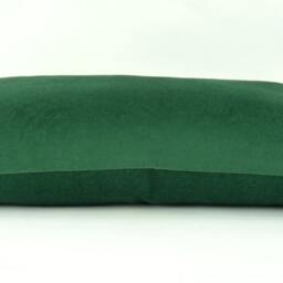 Forest Green Velvet Pillow Case, Heavy Cotton Lumbar Cushion - thumbnail 3