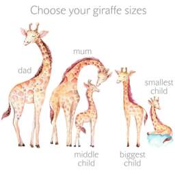 Personalised Giraffe Family Cushion - thumbnail 2
