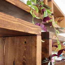 Floating Rustic Wall Cube Or Bedside Cabinet Table, Display Unit Wood Chunky Storage Handmade, Free Shipping - thumbnail 3