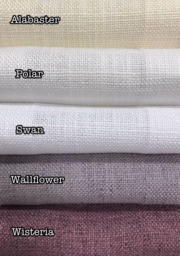 "Fabric Swatches Barister. ""Prague"" 100% Linen. ""Joliesse"" Faux Linen Cross Weave ""Fresh"