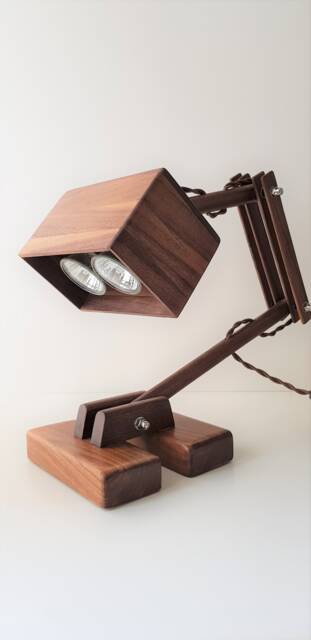 Alpha Desk Lamp Made From Solid Black Walnut - image 1