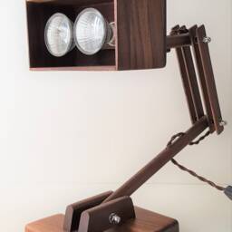 Alpha Desk Lamp Made From Solid Black Walnut - thumbnail 3