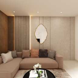 Wavy Brass Frame Mirror Modern Irregular Wall Decor Mirror - thumbnail 2