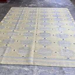 Handmade Scandinavian Kilim Rug, Geometric Wool Decor - thumbnail 2