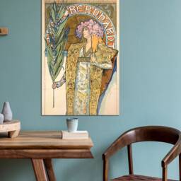 Alphonse Mucha Gismonda Wall Art , Hangins , Home Decor, Canvas Print Framed - thumbnail 3