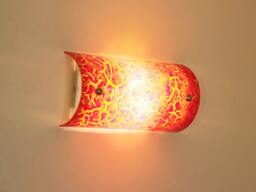 Fused Glass Wall Sconce. Handmade Lamp From Art Glass