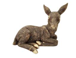Sitting Deer Animal Statue Handmade Collectible Resin Carving Dear Home Decor - thumbnail 1