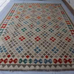 7x10 Ft Chubi Tribal Rug, Maimana Kilim Turkmen Oriental Rug, Flatweave New Colorful Design Kilim, Rug For Bedroom, Livingroom - thumbnail 2