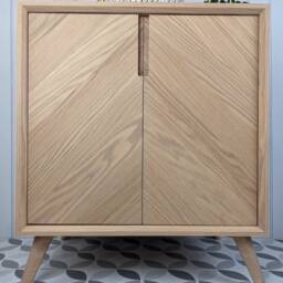 The Abbotsford/A Handmade Solid Oak Bathroom Vanity Unit in The Mid Century Modern Style - thumbnail 2
