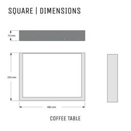Industrial Steel Table Legs Square Frame, Heavy-Duty Metal, Diy For Dining Table, Desk, Coffee Bench - Set Of 2 - thumbnail 3