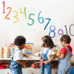 Rainbow Watercolor Numbers - Fabric Wall Decal Color Story Mej - thumbnail 2