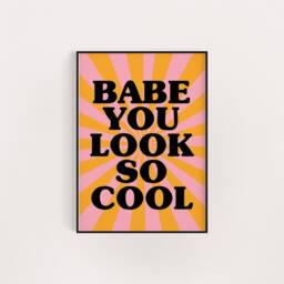 Retro Orange Sun Poster Music Lyric Wall Art Print - thumbnail 2