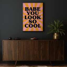 Retro Orange Sun Poster Music Lyric Wall Art Print - thumbnail 3