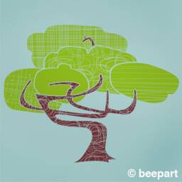 Mid Century Modern Tree Wall Decal - Mcm Nature Decor - thumbnail 3