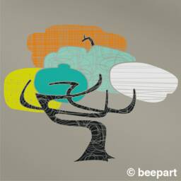 Mid Century Modern Tree Wall Decal - Mcm Nature Decor - thumbnail 2