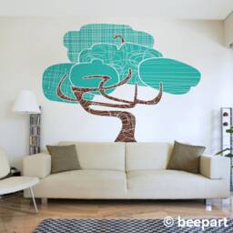 Mid Century Modern Tree Wall Decal - Mcm Nature Decor - thumbnail 1
