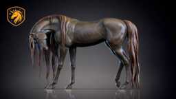 Horse Sadness Resin Model - Unpainted Abs White - thumbnail 1