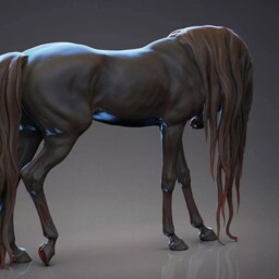Horse Sadness Resin Model - Unpainted Abs White - thumbnail 2