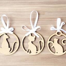 Personalised Cat Bauble, Sentimental Gift For Mum, Kitten Decoration, Memorial For Owner, Lover Dad, Tree - thumbnail 2