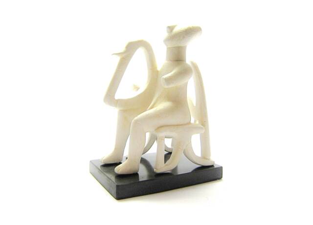Cycladic Male Greek Idol Of Harpist, Replica From Museum Art - image 1