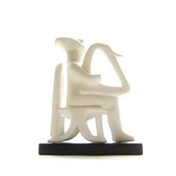 Cycladic Male Greek Idol Of Harpist, Replica From Museum Art - thumbnail 2