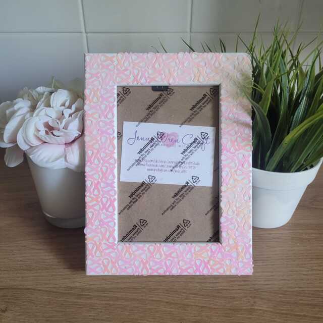 Pale Pink Ribbon Confetti Photo Frame 4 X 6 Inches - image 1