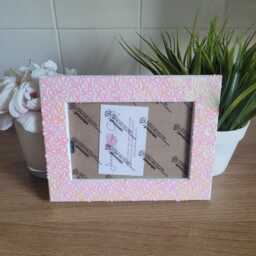 Pale Pink Ribbon Confetti Photo Frame 4 X 6 Inches - thumbnail 2
