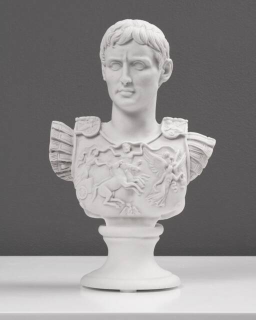 Augustus Caesar Bust As Centurion Of Primaporta - Roman Sculpture An Emperor - Small Home Decor Handmade The Ancient - image 1