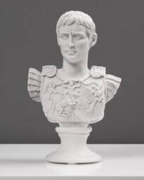 Augustus Caesar Bust As Centurion Of Primaporta - Roman Sculpture An Emperor - Small Home Decor Handmade The Ancient - thumbnail 1