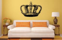 Royal Crown King Queen Design Interior Wall Graphic Decal Sticker Vinyl Mural Leaving Bedroom Room Home Decor Free Shipping L203 - thumbnail 1