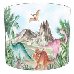 Childrens Dinosaurs Drum Lampshades For Ceiling Light Shades Pendants Or Bedside, Table Lamp Shades - thumbnail 2