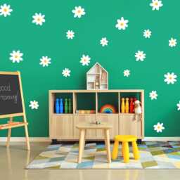 Daisy Wall Decals Floral Nursery Decor, Kids Room Art - 30 Pack - thumbnail 2