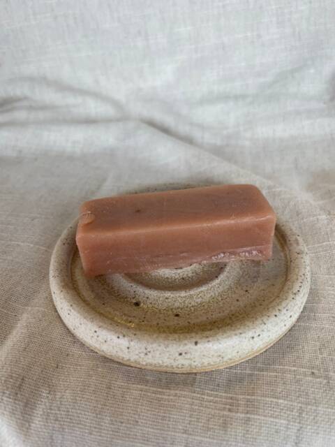 Mini Cream Soap Dish, Ceramic Bathroom Tray, Handmade Kitchen Pottery, Household Holder, Thrown Textured Dishes - image 1