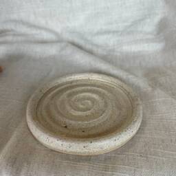 Mini Cream Soap Dish, Ceramic Bathroom Tray, Handmade Kitchen Pottery, Household Holder, Thrown Textured Dishes - thumbnail 2