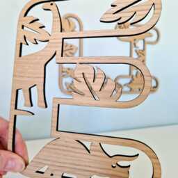 Wooden Dinosaur Bedroom Decor, Oak Name Letters, Wall Art, Personalised Sign, Dino Room Decor Wood, Jurassic - thumbnail 2