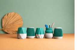 Pencil Pots, Desk Organizer Made With Recycled Wood, Idea For Office Accessories, Storage & Decoration, Scandinavian Design, Gift Home - thumbnail 1