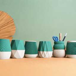 Pencil Pots, Desk Organizer Made With Recycled Wood, Idea For Office Accessories, Storage & Decoration, Scandinavian Design, Gift Home - thumbnail 3