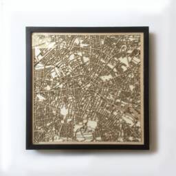 Berlin Wooden Street Map - Framed Laser Cut Minimalist Wall Art - thumbnail 1