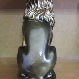 Lion Garden Statue Guardian Sculpture Shield Figurine Entry Porch Decor Pedestal Figure King Animal Large Wild Yard Ornament Outdoor - thumbnail 3
