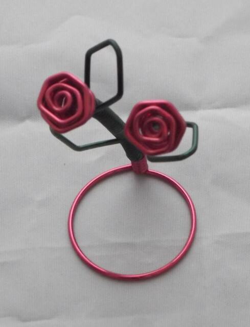 Hand Made Wire Twin Red Rose