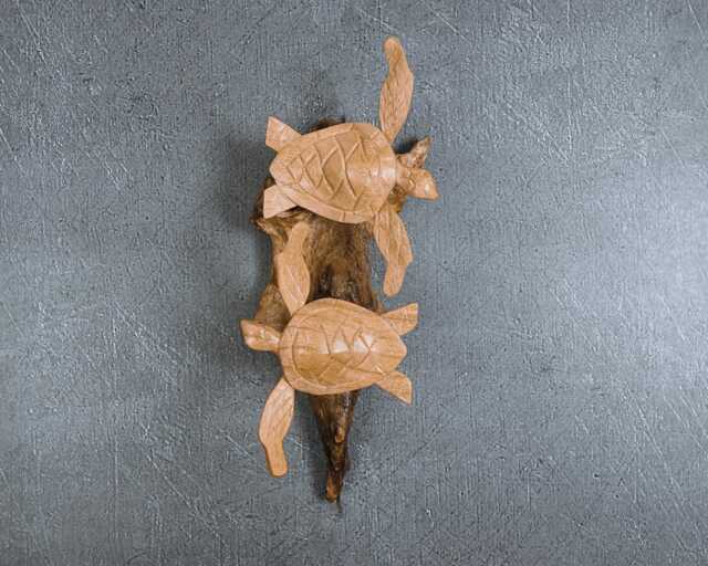 Handmade Wooden Turtle Wall Decor Natural Beach Art 10 - image 1