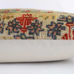 Handwoven Turkish Kilim Pillow Cover Ethnic Wool Throw - 16x24 - thumbnail 4