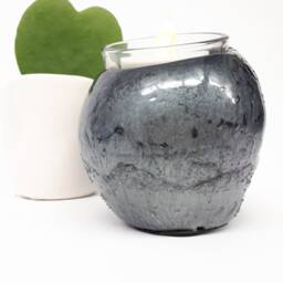 Resin Skull Tealight Holder Hand Cast Gothic Decor - thumbnail 4