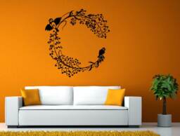 Birds Branch Tree Round Pattern Nature Ornament Wall Stickers Decals Vinyl Mural Decor Art L2132