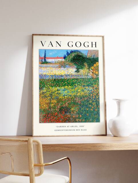 Van Gogh Exhibition Poster, Garden At Arles, Art Print, Wall Decor, Floral Art, Gift Idea, A1/A2/A3/A4 - image 1