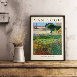 Van Gogh Exhibition Poster, Garden At Arles, Art Print, Wall Decor, Floral Art, Gift Idea, A1/A2/A3/A4 - thumbnail 2