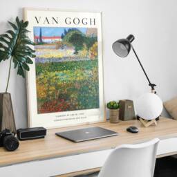 Van Gogh Exhibition Poster, Garden At Arles, Art Print, Wall Decor, Floral Art, Gift Idea, A1/A2/A3/A4 - thumbnail 3